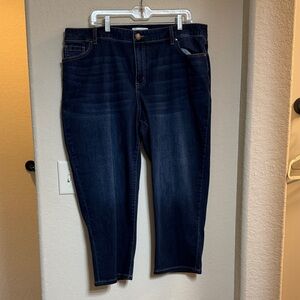Lane Bryant Dark Blue Denim Jeans Capri Size 16